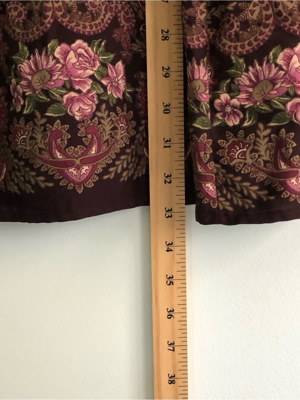80s Cottagecore Vintage Eaton Petites Floral Flowy Maxi Wrap Skirt Prairie - Picture 10 of 15